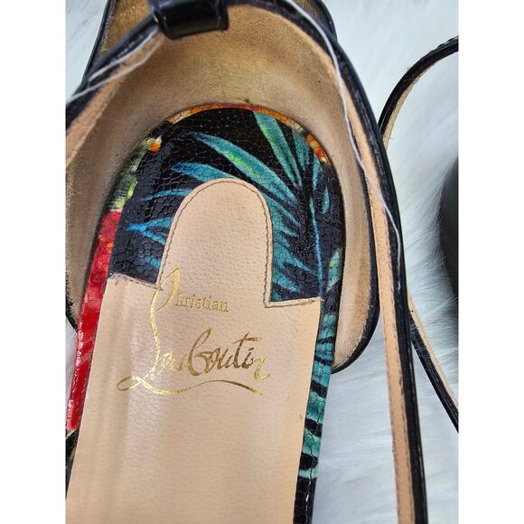 Christian Louboutin OLYDIA FLAT PATENT/CALF HAWAII  black size 40 - Picture 4 of 9